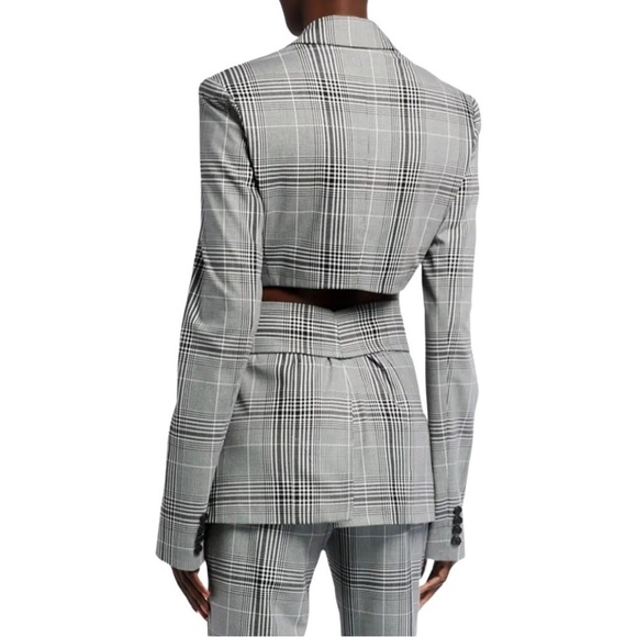 NWT HELLESSY Hellessy Hambro B/W Belted Midi Double-Breasted Blazer Jacket Sz 6 - Picture 6 of 12